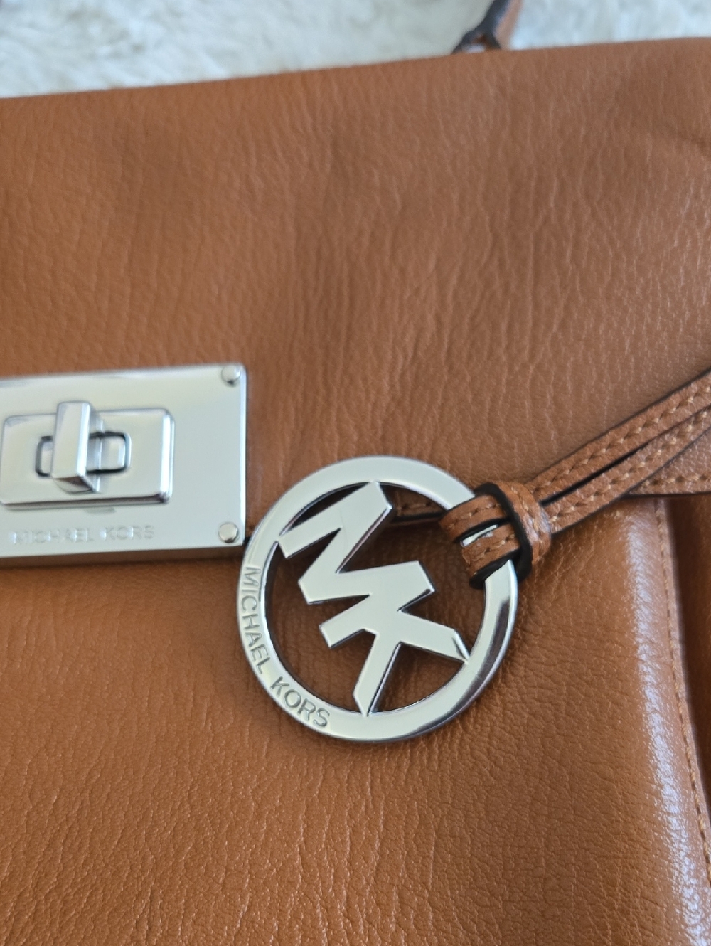 Michael Kors Tan Leather Top-Handle Satchel - Picture 3 of 8